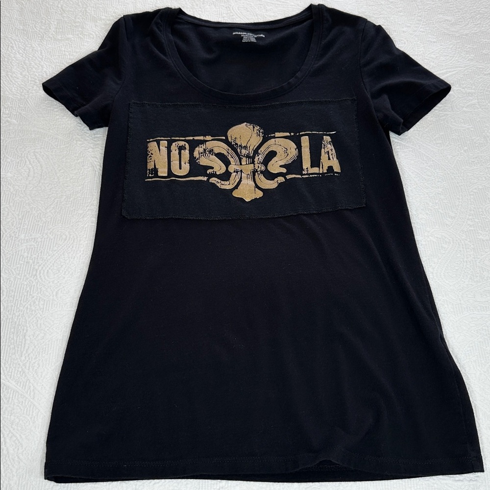 New Orleans NOLA Black and Gold Graphic Tee